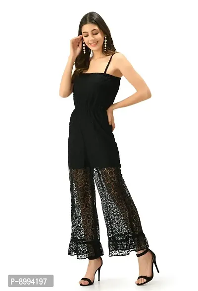 Teekhi Girl Trendy Fashionable Women jumpsuit (small, black)-thumb0