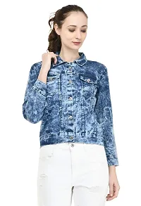 Fashion Hub women blue Denim jacket-thumb2
