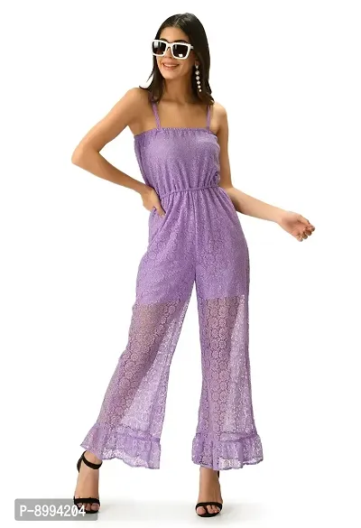 Teekhi Girl Trendy Fashionable Women jumpsuit (large, lavender)-thumb4