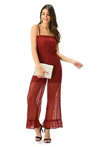 Teekhi Girl Trendy Fashionable Women jumpsuit (small, wine)-thumb3