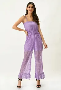 Teekhi Girl Trendy Fashionable Women jumpsuit (large, lavender)-thumb1
