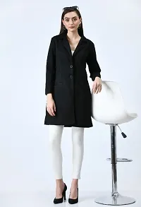 Stylish Fancy Velvet Solid Winter Long Overcoats For Women-thumb3
