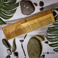 Eco Alpha VINTAGE- Touch of Timeless Elegance Neem Wood Hair Comb-thumb3