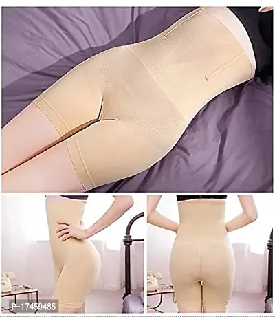 Womenrsquo;s Cotton Lycra Tummy Control 4-in-1 Blended High Waist Tummy  Thigh Shapewear-thumb0