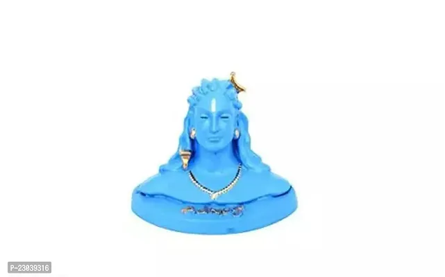 Adiyogi Blue Shiva Statue For Car Dashboard-thumb0