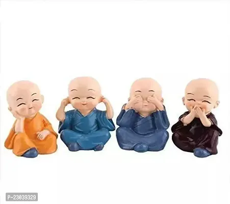 Baby Laughing Buddha Statue Home Decor Pack Of 4-thumb0