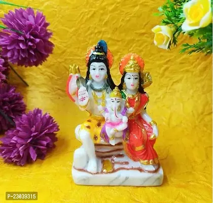 Shiv Parivar Murti Idol Big Lord Shiva Family Statue Multi-thumb0