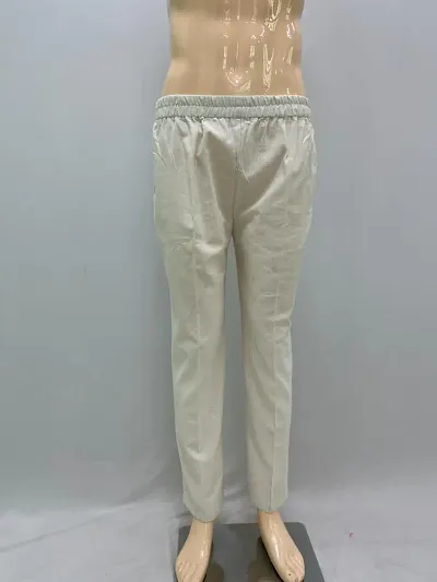 Men's Khadi Cotton Pyjama (Off White S)