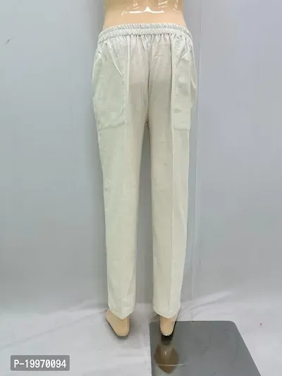 Men's Khadi Cotton Pyjama  (Off White,  M)-thumb0