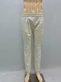 Men's Khadi Cotton Pyjama  (Off White,  M)-thumb1