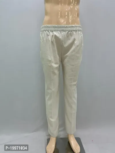 Men's Khadi Cotton Pyjama (Off White -L)-thumb0
