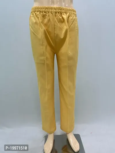 Men's Khadi Cotton Pyjama, (Yellow -M)-thumb0