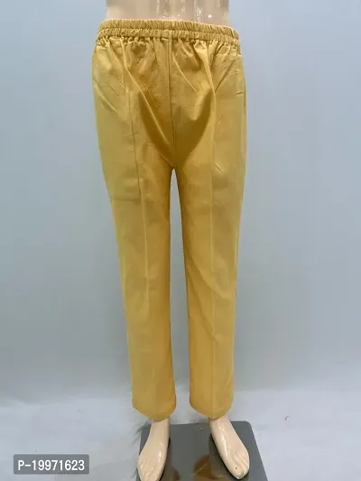 Men's Khadi Cotton Pyjama (Yellow -XL)-thumb0