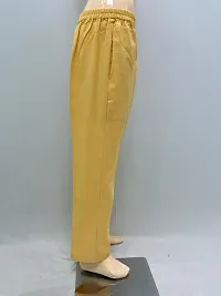 Men's Khadi Cotton Pyjama (Yellow -XL)-thumb1