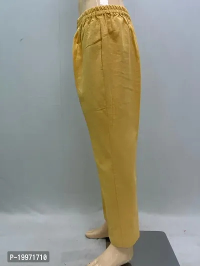 Men's Khadi Cotton Pyjama (Yellow -XXL)-thumb2