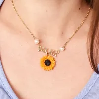 AURUM JEWELS Stylish Choker Style Necklace | Neckpiece for Women and Girls Fancy Moon Star Sunflower Heart Necklaces For Ladies Choker Pendant Elegant Gifts (DESIGN 40G)-thumb3