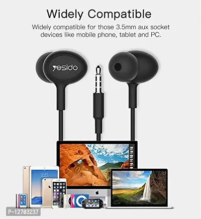 Stereo Headphone YH-13 Premium Earphone in Ear Wired Earphones with Mic - Black-thumb5