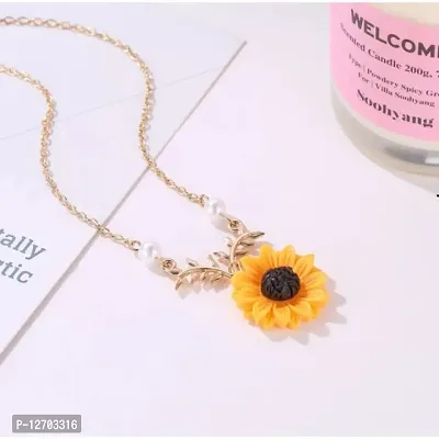 AURUM JEWELS Stylish Choker Style Necklace | Neckpiece for Women and Girls Fancy Moon Star Sunflower Heart Necklaces For Ladies Choker Pendant Elegant Gifts (DESIGN 40G)-thumb5