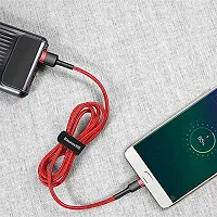 Baseus Cafule Series Durable Nylon Braided USB to USB Micro Fast and Secure Charging Data Cable With Double sided Micro USB Connector 2.4A QC3.0 480Mbps (1 Meter, Red+Red)-thumb2