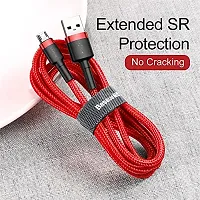 Baseus Cafule Series Durable Nylon Braided USB to USB Micro Fast and Secure Charging Data Cable With Double sided Micro USB Connector 2.4A QC3.0 480Mbps (1 Meter, Red+Red)-thumb3