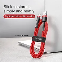 Baseus Cafule Series Durable Nylon Braided USB to USB Micro Fast and Secure Charging Data Cable With Double sided Micro USB Connector 2.4A QC3.0 480Mbps (1 Meter, Red+Red)-thumb4