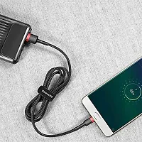 Baseus Cafule Series Durable Nylon Braided USB to USB Micro Fast and Secure Charging Data Cable With Double sided Micro USB Connector 2.4A QC3.0 480Mbps (1 Meter, Red+Black)-thumb2