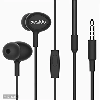 Stereo Headphone YH-13 Premium Earphone in Ear Wired Earphones with Mic - Black