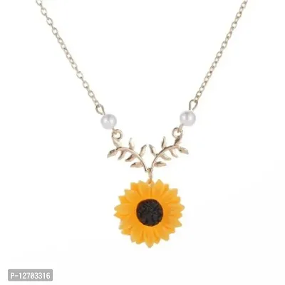 AURUM JEWELS Stylish Choker Style Necklace | Neckpiece for Women and Girls Fancy Moon Star Sunflower Heart Necklaces For Ladies Choker Pendant Elegant Gifts (DESIGN 40G)-thumb0