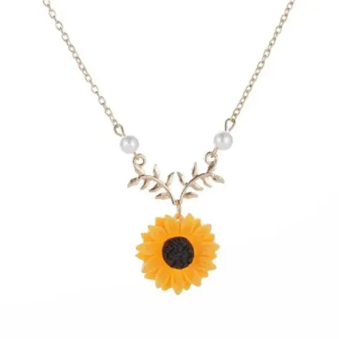 AURUM JEWELS Stylish Choker Style Necklace | Neckpiece for Women and Girls Fancy Moon Star Sunflower Heart Necklaces For Ladies Choker Pendant Elegant Gifts (DESIGN 40G)