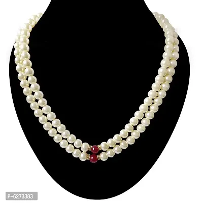 Shimmering White Alloy Necklace For Women And Girls
