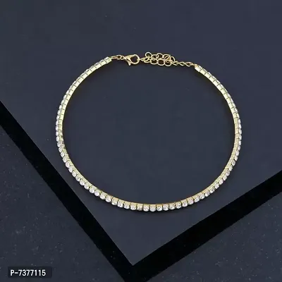 Stylish Golden Alloy Necklace Chain For Women-thumb0