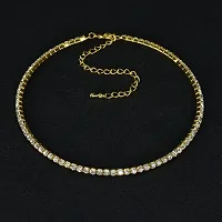 Stylish Golden Alloy Necklace Chain For Women-thumb1