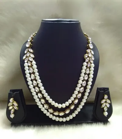 Kundan & Pearl Multilayered Necklace Sets