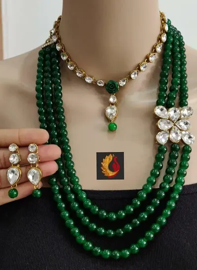Trendy Pearl Jewellery Set 
