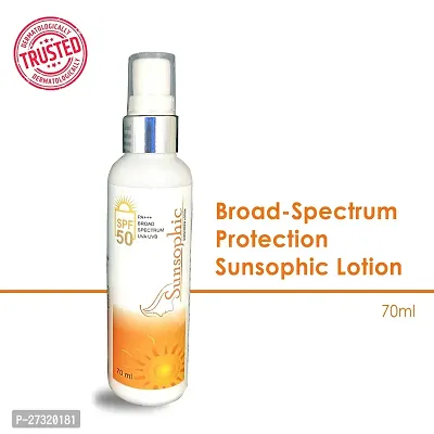 Sunsophic | SPF 50 Sunscreen Lotion | PA+++ | Protects | Removes Tan | Oxybenzone | 70ml-thumb0