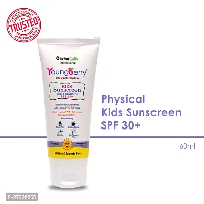 Youngberry | Kids Sunscreen Lotion | SPF 30+ | Broad Spectrum | Zinc oxide | Titanium Dioxide | 60ml-thumb0