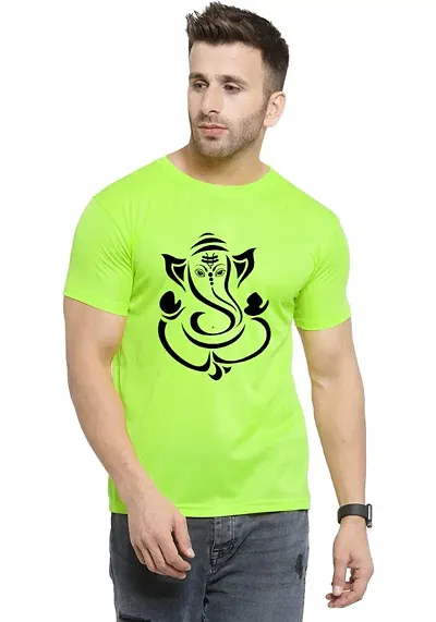 Classic Ganesh Printed Round Neck T-shirt for Men And Women