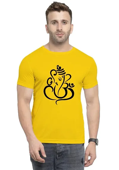 Stylish Om Ganesh Printed Round Neck T-shirt for Men And Women