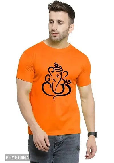 UneeQ Stylish Om Ganesh Printed Tshirt  Round Neck Unisex Polyester | Lycra T-shirt for Men And Women