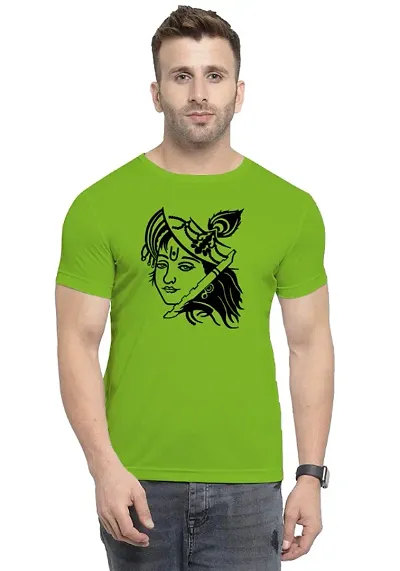 UneeQ Stylish Krishna Tshirt Round Neck Unisex | Lycra T-shirt for Men And Women