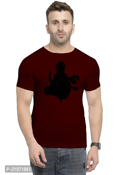 UneeQ Stylish Maa Saraswati Printed Tshirt  Round Neck Unisex Polyester | Lycra T-shirt for Men And Women