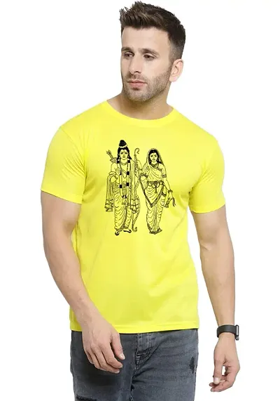 Stylish Ram Sita Printed Round Neck T-shirt for Men And Women