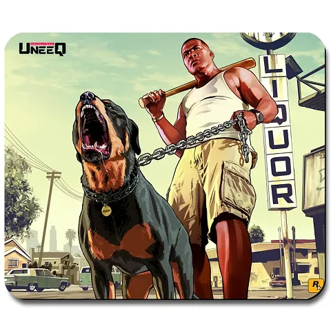 UneeQ Mouse Pad for Laptop, Notebook, Gaming Computer | Anti-Skid Base Mousepad ? GTA-5 Design