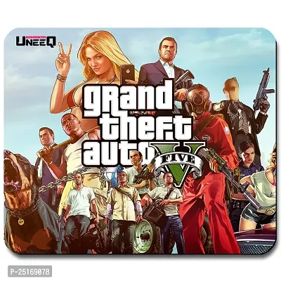 Overlays GTA 5 Gaming Mouse Pad for Laptop, Notebook, Gaming Computer | Anti-Skid Base Gaming Mousepad-thumb0