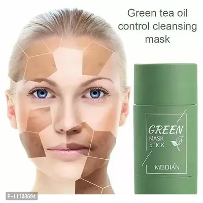 Green Tea Mud Mask Deep Cleaning Oil Control Moisturizing Hydrating Skin Rotating Cream Mask Stick Mud Clay Mask