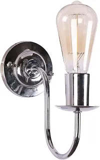 Prop It Up Retro Industrial Metal Fixture Wall Light with Edison Bulb (Chrome)-thumb1