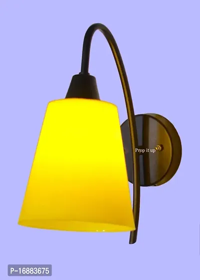 Prop It Up New Arrivals Make in India Wall Light with Unbreakable Fiber Shade in economical Range, Wall Sconce for Hall, Drawing Room, Bed Room etc. Yellow-thumb4