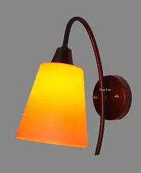 Prop It Up New Arrivals Make in India Wall Light with Unbreakable Fiber Shade Wall Sconce for Hall, Drawing Room, Bed Room etc. Orange-thumb2