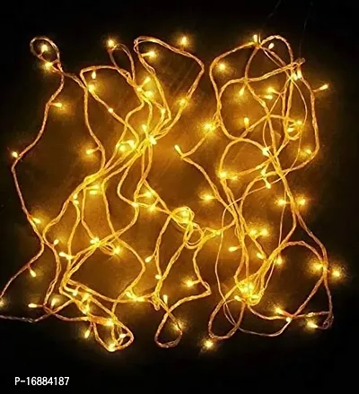 Prop It Up Festival Decoration Rice Bulb/led String Lights, 35feet, Plastic Rice Lights Serial Bulbs Ladi Decoration Lighting Christmas, Deewali, New Year Decoration Light, (Yellow, 45bulbs Pack 4)-thumb4