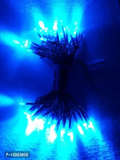 Prop It Up Make in India Blue Colour 13 Meter LED Rice Lights Serial LED Decoration Light for Diwali navratra Christmas